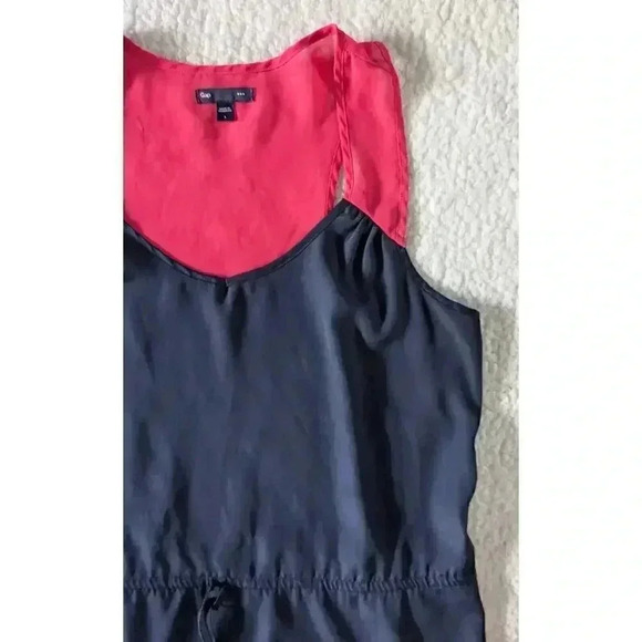 Gap Rome Summer Dress Sleeveless Adjustable Waist Color Block Lightweight Size L - Picture 3 of 9